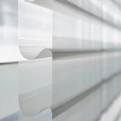 Witte Shangrila blinde stof en polyestervezel Het perfecte duo voor zachte kamer styling