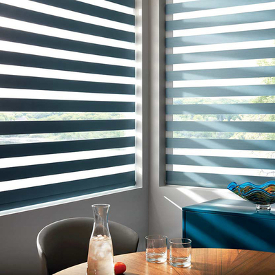 Dag en nacht 100% polyester zebra blind easy fix vensterbedekkingen rolluiken