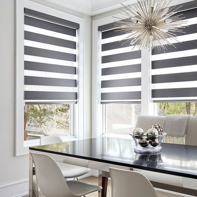 Dubbele laag blinds Full Blackout Window Curtain Zebra blinds voor hedendaagse design stijl