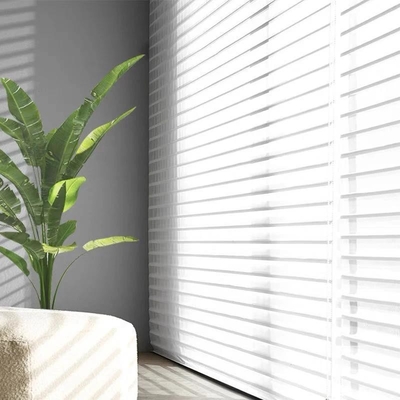 Op maat maat horizontale structuur raam Shangrila blind met 24 uur na-verkoopservice