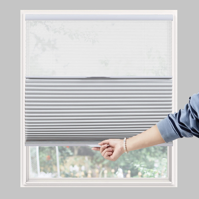 WELLSOURCE Dag- en nachthanddoeken, Blackout Top Down Bottom Up Honeycomb Blinds voor ramen, Cordless Window Shades