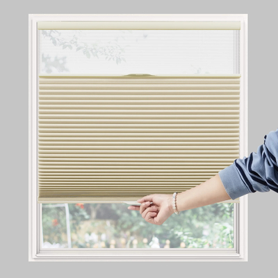 WELLSOURCE Dag- en nachthanddoeken, Blackout Top Down Bottom Up Honeycomb Blinds voor ramen, Cordless Window Shades