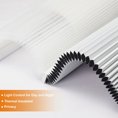 WELLSOURCE Dag- en nachthanddoeken, Blackout Top Down Bottom Up Honeycomb Blinds voor ramen, Cordless Window Shades