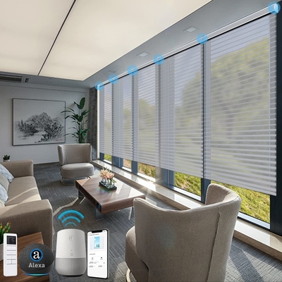 Op maat gemaakt badkamer UV- en warmte-isolatie elektrische gemotoriseerde Shangrila blinds