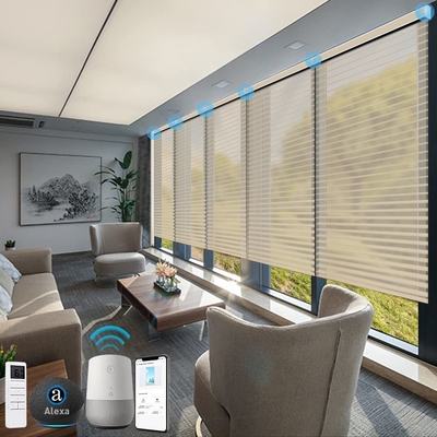 Op maat gemaakt badkamer UV- en warmte-isolatie elektrische gemotoriseerde Shangrila blinds