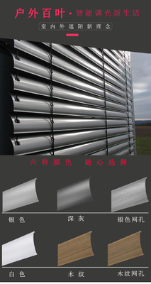 Handmatig open aluminium rollen blinds voor energiebesparing en verminderde elektriciteitskosten
