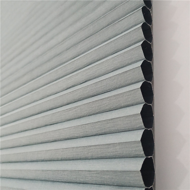 Horizontale structuur Anti-UV honingraat blinds voor langdurige zonnebescherming en schaduw