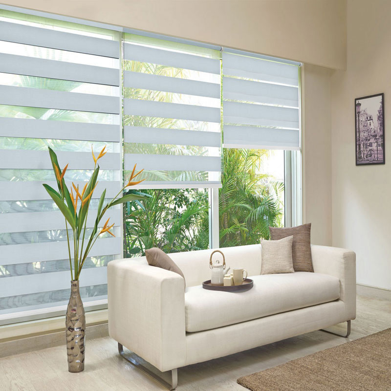 Dubbele laag blinds Full Blackout Window Curtain Zebra blinds voor hedendaagse design stijl
