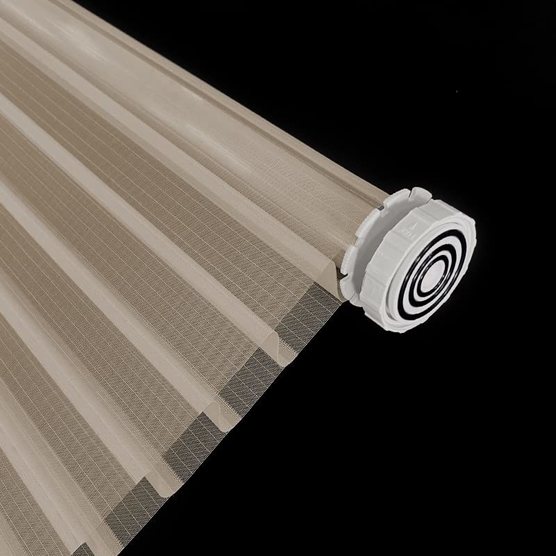 WELLSOURCE No Drill 2&quot;Shangri-la Shades Spanning Inside Mount Expansion Window Blind, Custom Size