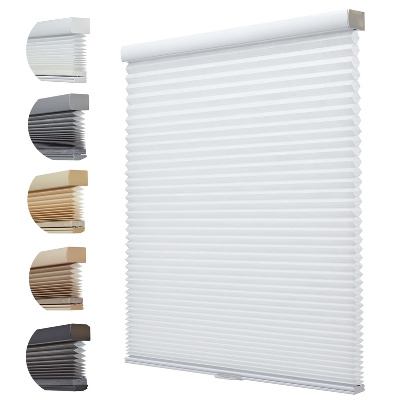 WELLSOURCE Draadloze cellulaire schaduwen zonder boren honingraat blinds Blackout voor ramen slaapkamer, kantoor gemakkelijk te installeren
